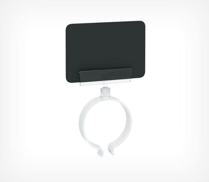 Держатель ценника на колбасу RING-CLIP 35мм-65мм, Белый