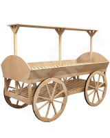 Арт. F013. Развал для овощей и фруктов островной, удлиненный в виде телеги EM-02.113.000 СБ