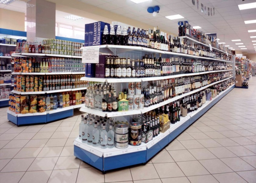 Стеллаж торцевой трапециевидный