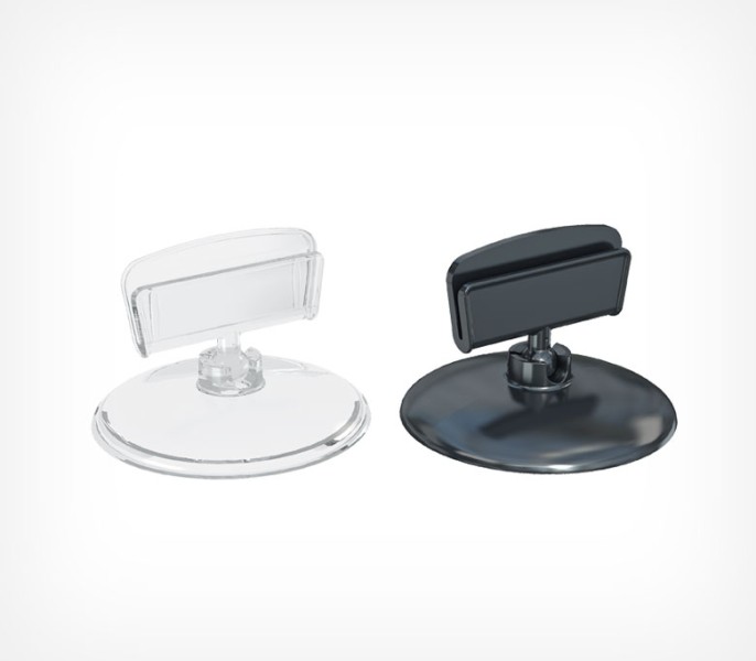 Ценникодержатель на круглой подставке BASE-CLIP ножка 50мм, Прозрачный