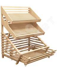 Арт. В003. Стеллаж для хлеба пристенный с выдвижным накопителем EM-02.203.000 СБ