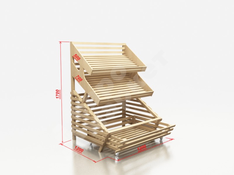 Арт. В003. Стеллаж для хлеба пристенный с выдвижным накопителем EM-02.203.000 СБ