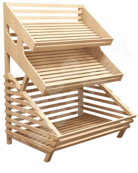 Арт. В002 Стеллаж для хлеба пристенный с двумя полками EM-02.202.000 СБ