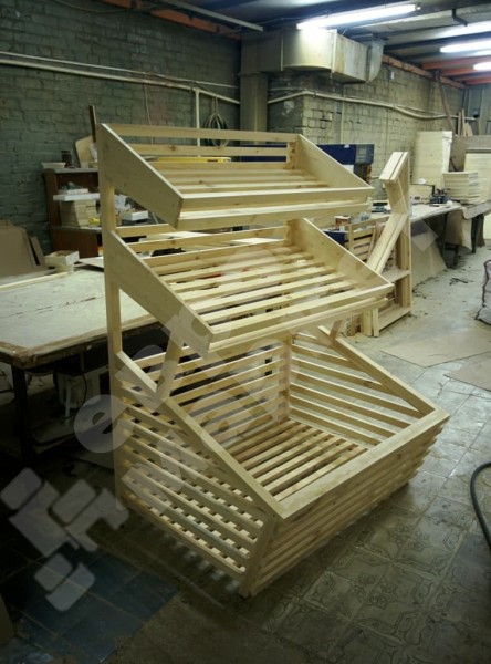 Арт. В002 Стеллаж для хлеба пристенный с двумя полками EM-02.202.000 СБ