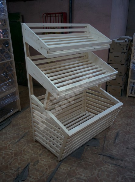 Арт. В002 Стеллаж для хлеба пристенный с двумя полками EM-02.202.000 СБ