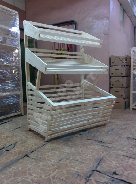 Арт. В002 Стеллаж для хлеба пристенный с двумя полками EM-02.202.000 СБ