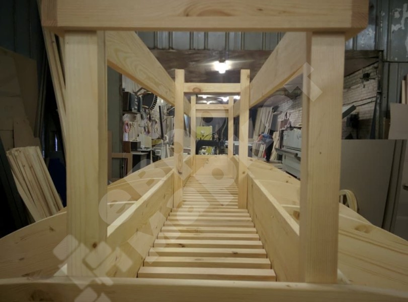 Арт. F011. Развал для овощей и фруктов островной большой в виде телеги EM-02.111.000 СБ