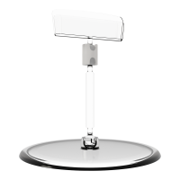 Шарнирный ценникодержатель BASE-XL-CLIP, ножка 50мм, Прозрачный