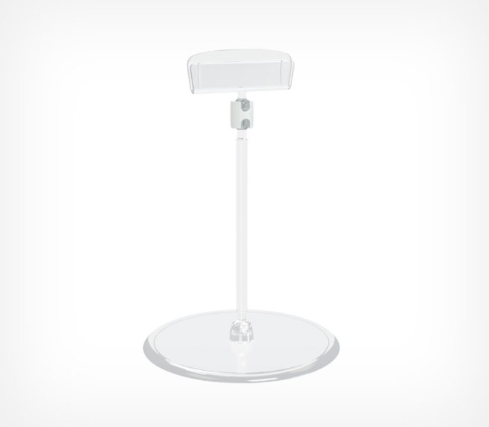 Шарнирный ценникодержатель BASE-XL-CLIP, ножка 50мм, Прозрачный