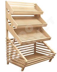 Арт. В001 Стеллаж для хлеба пристенный с тремя полками EM-02.201.000 СБ.