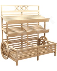 Арт. F009. Овощной развал-телега с накопителем и двумя полками EM-02.109.000 СБ