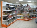 Низкий торговый стеллаж для внешних углов
