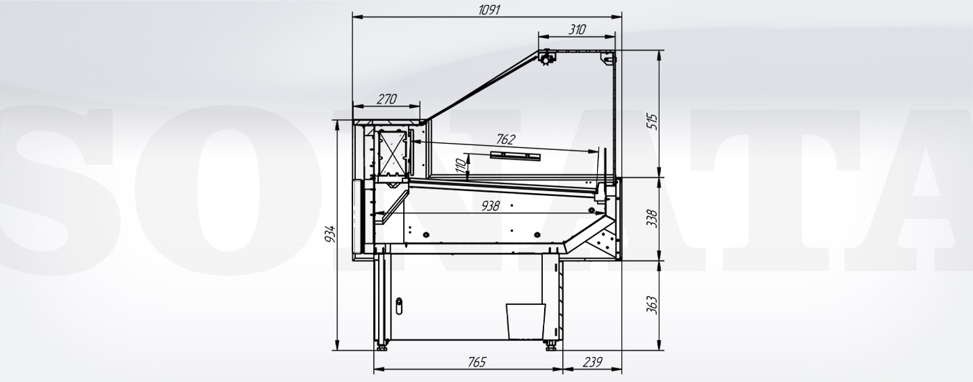 Витрина холодильная Cryspi Sonata Q 1800