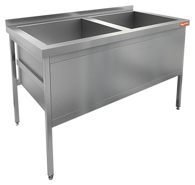 Н2МКС-16/8 Котломойка, 2 мойки (670х620х438) c/площ. под смеситель