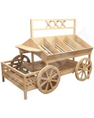 Арт. F008. Развал для овощей островной в виде телеги EM-02.108.000 СБ