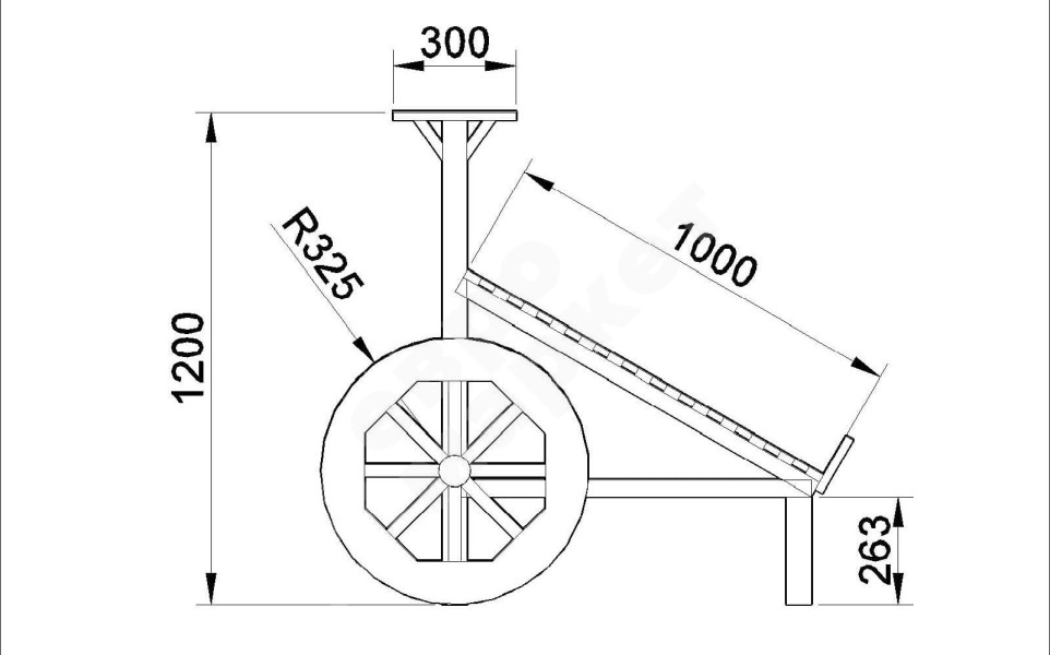 Арт. F006.Развал для овощей и фруктов с наклоненной полкой EM-02.106.000 СБ