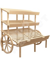 Арт. F005.Развал-телега для овощей и фруктов с тремя полками EM-02.105.000 СБ