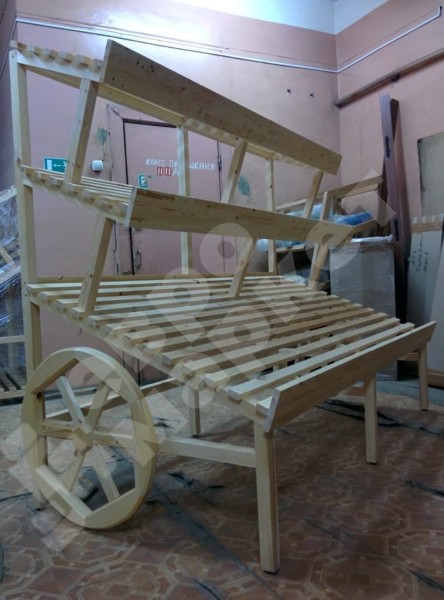 Арт. F005.Развал-телега для овощей и фруктов с тремя полками EM-02.105.000 СБ