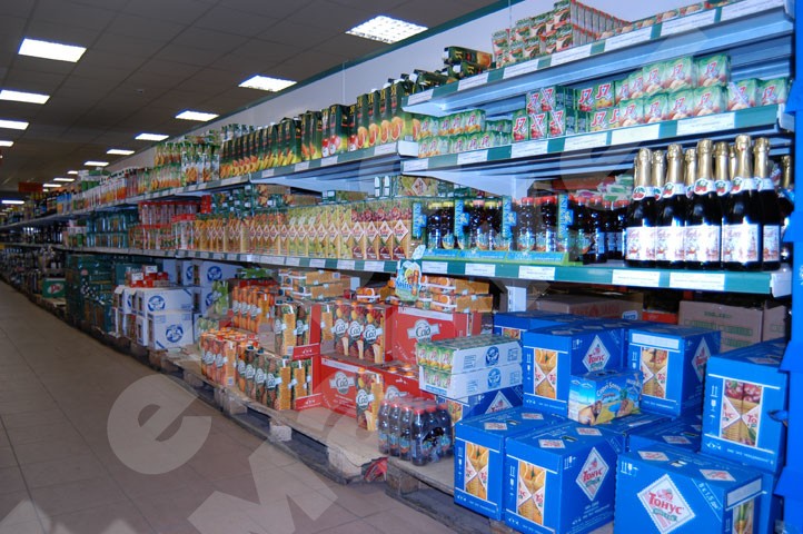 Дискаунтерный двусторонний стеллаж торговый