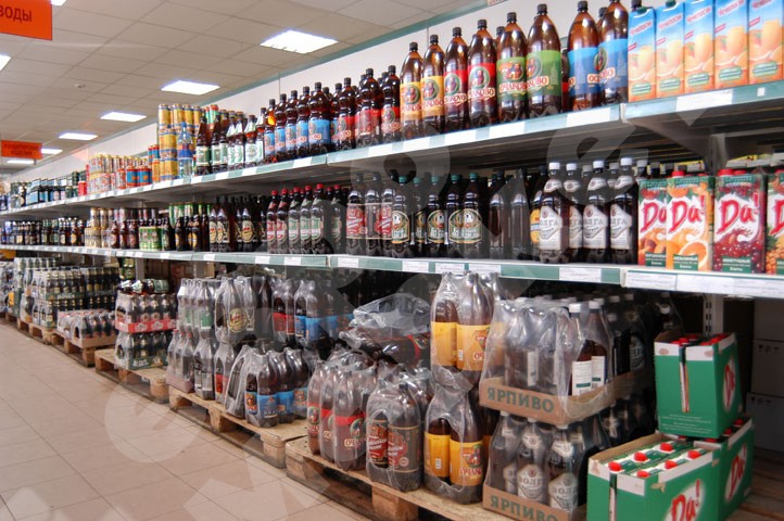 Дискаунтерный двусторонний стеллаж торговый