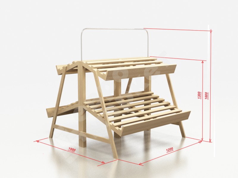 Арт. F004.Овощной развал деревянный двусторонний EM-02.104.000 СБ