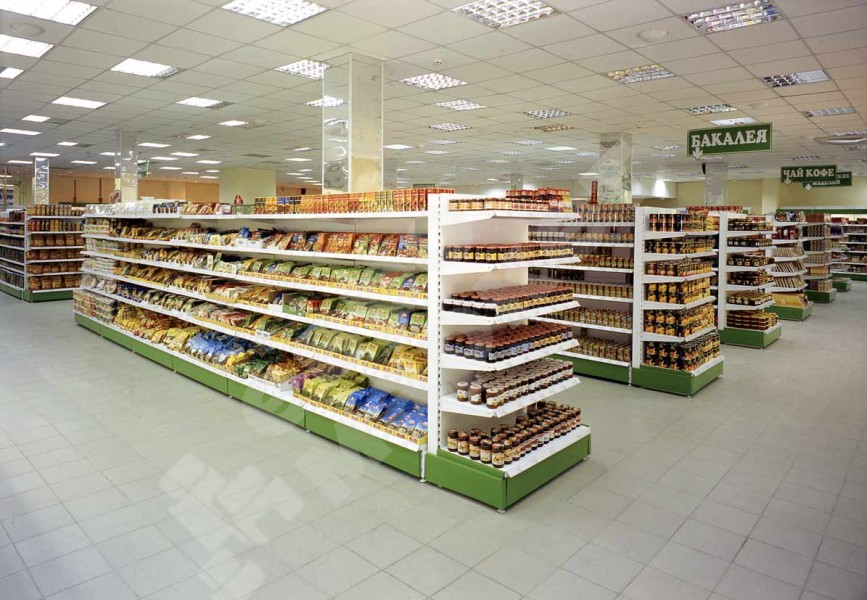 Островной стеллаж средний