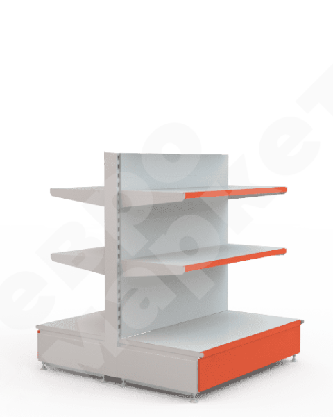 Стеллаж двусторонний низкий