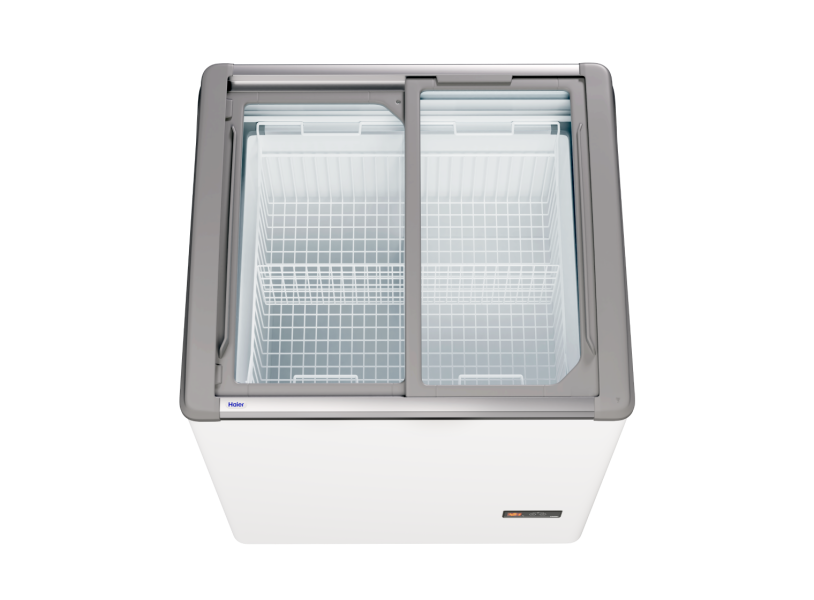 Морозильный ларь SD-206 Haier с изогнутым стеклом (2 корзины, ширина 740 мм)