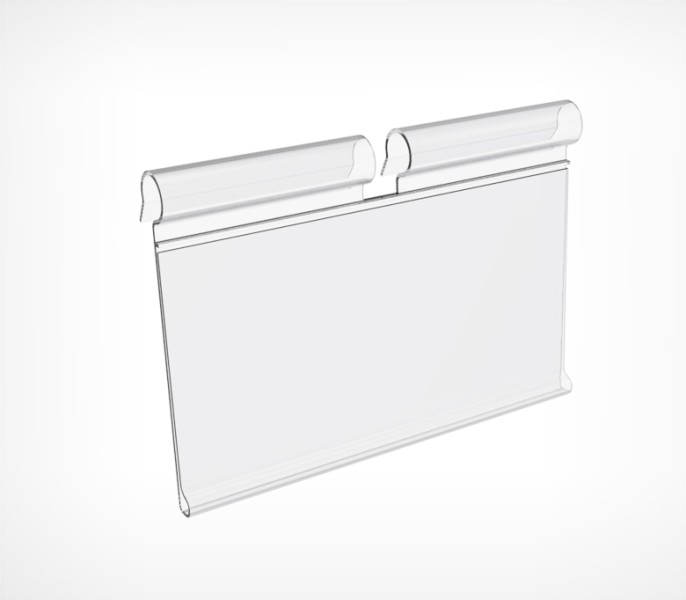 Ценникодержатель на крючок откидной VH 39 длина 70мм, прозрачный