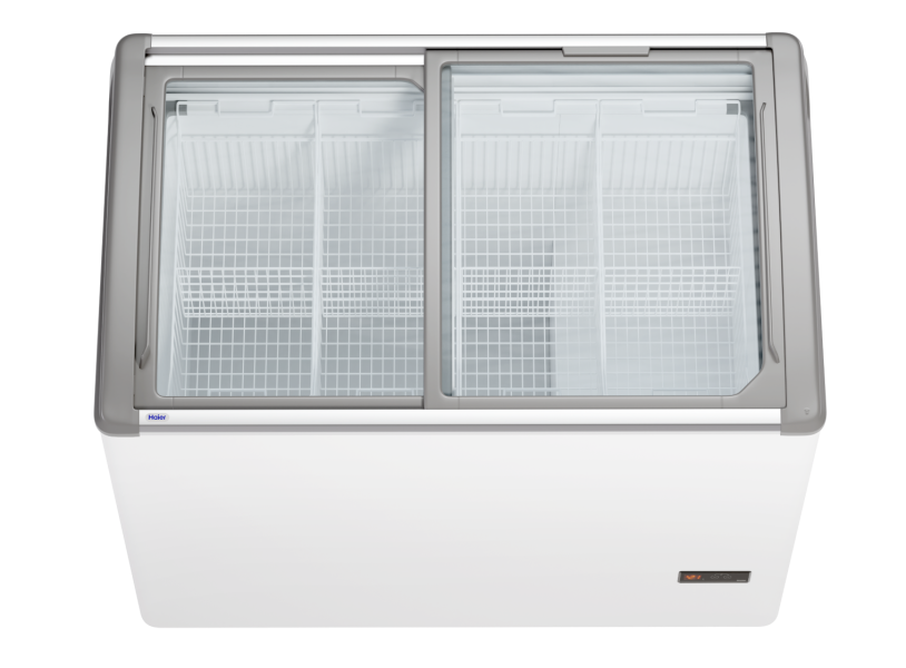 Морозильный ларь SD-336 Haier с изогнутым стеклом  (4 корзины, ширина 1075 мм)