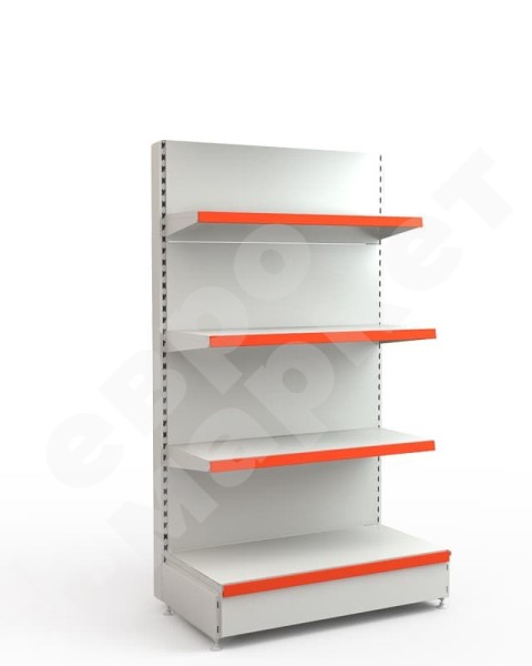 Стеллаж торговый пристенный средний