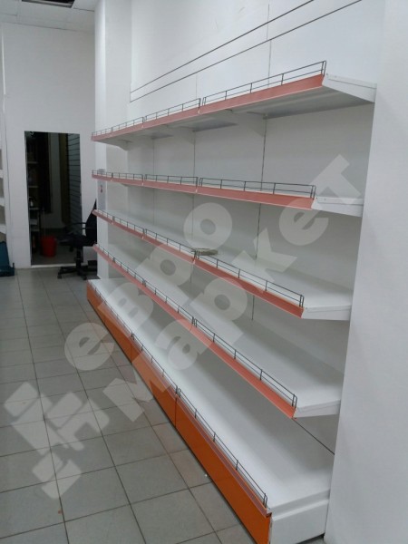 Стеллаж торговый пристенный средний