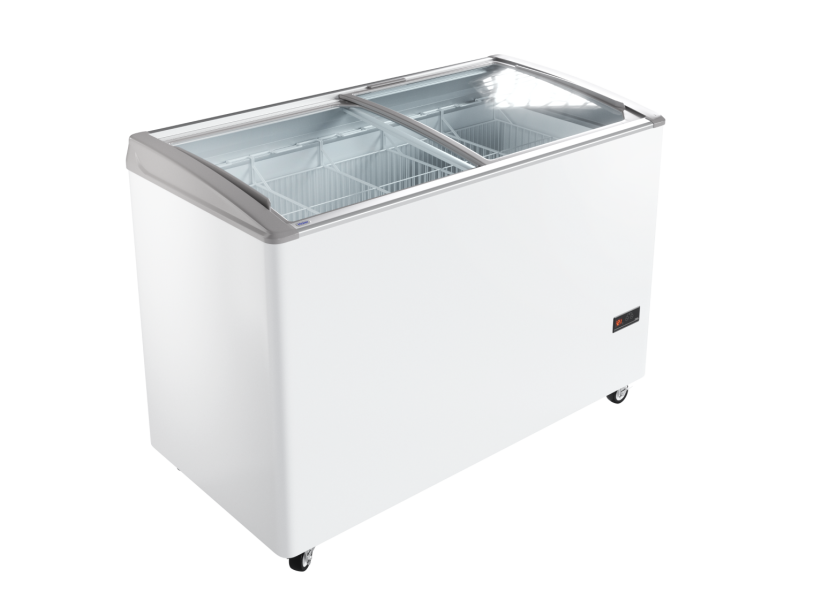 Морозильный ларь SD-416 Haier с изогнутым стеклом (5 корзин, ширина 1300 мм)
