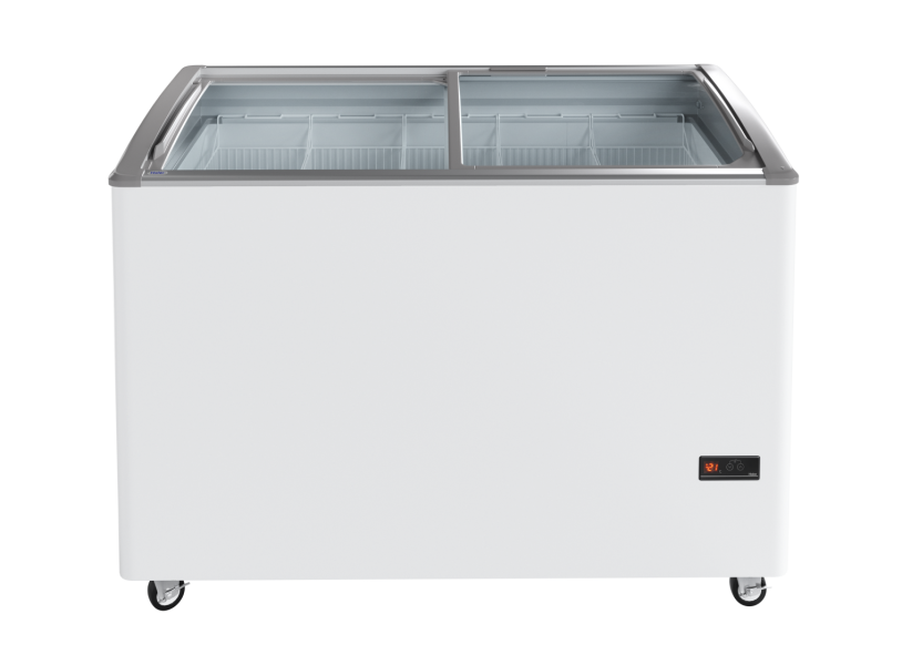 Морозильный ларь SD-416 Haier с изогнутым стеклом (5 корзин, ширина 1300 мм)