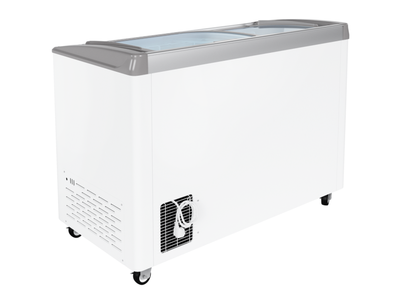 Морозильный ларь SD-416 Haier с изогнутым стеклом (5 корзин, ширина 1300 мм)