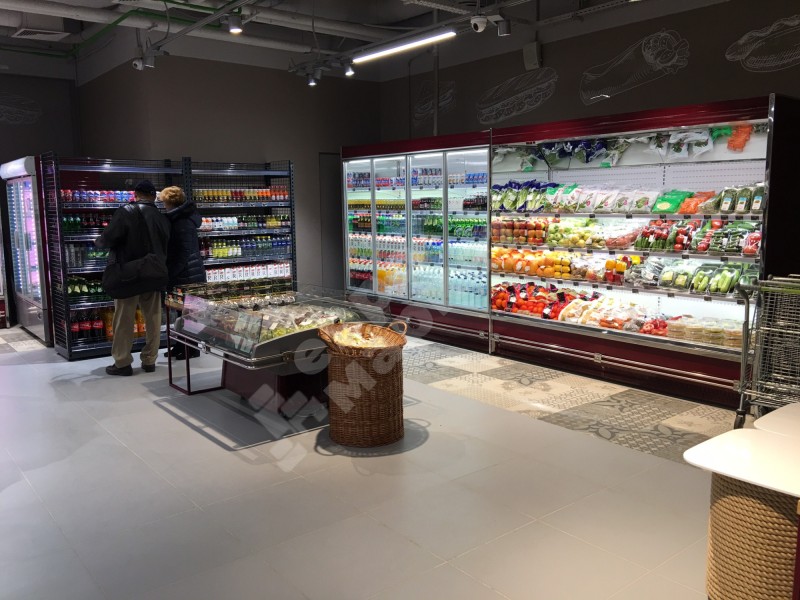 Стеллаж сетчатый с передней стойкой