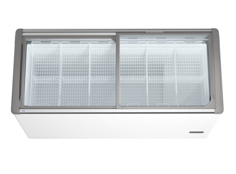 Морозильный ларь SD-516 Haier с изогнутым стеклом  (6 корзин, ширина 1550 мм)