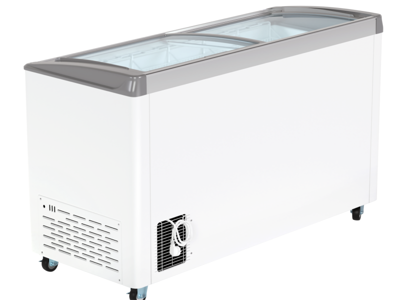 Морозильный ларь SD-516 Haier с изогнутым стеклом  (6 корзин, ширина 1550 мм)