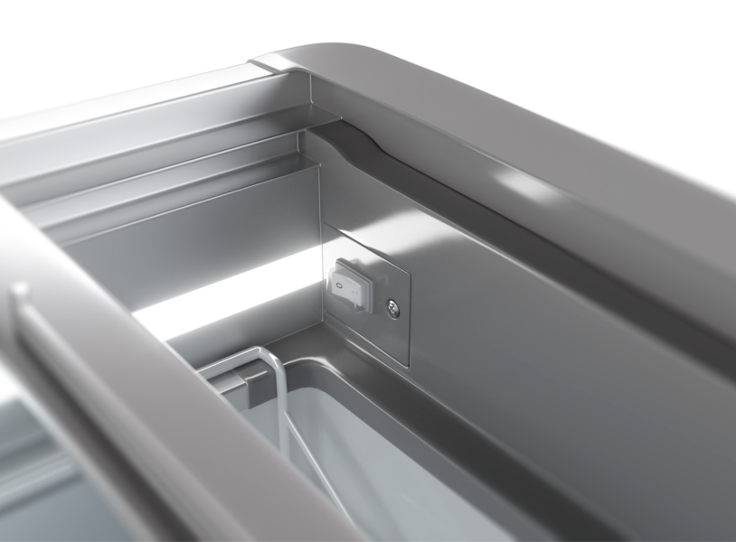 Морозильный ларь SD-516 Haier с изогнутым стеклом  (6 корзин, ширина 1550 мм)