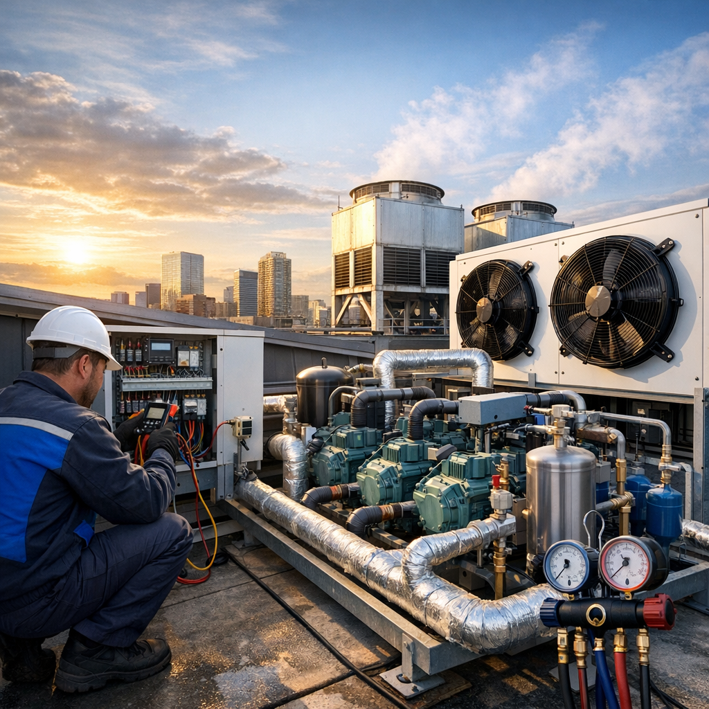 Монтаж и пуско-наладка холодильного оборудования на выносном холодоснабжении