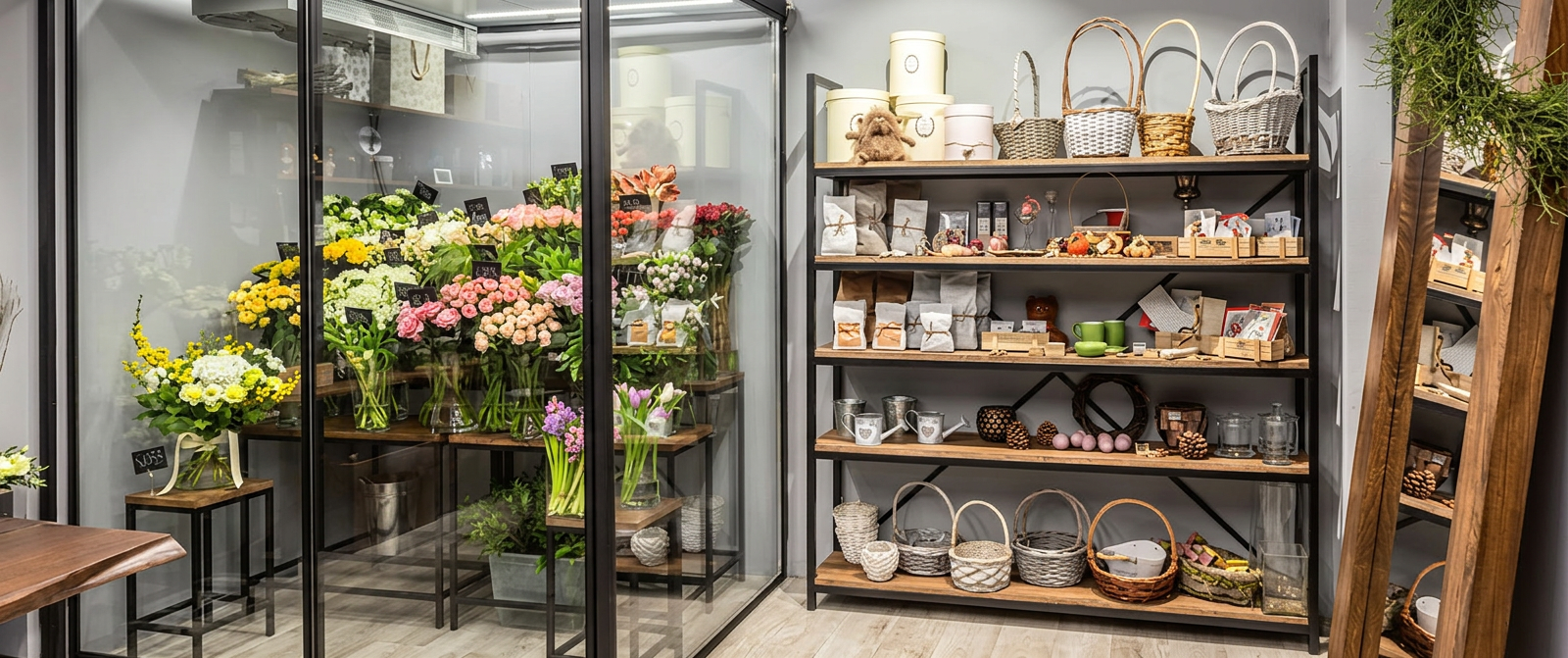 Оснащение цветочных магазинов