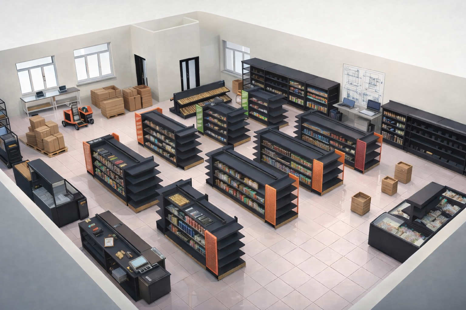 Комплексное оснащение торговых объектов